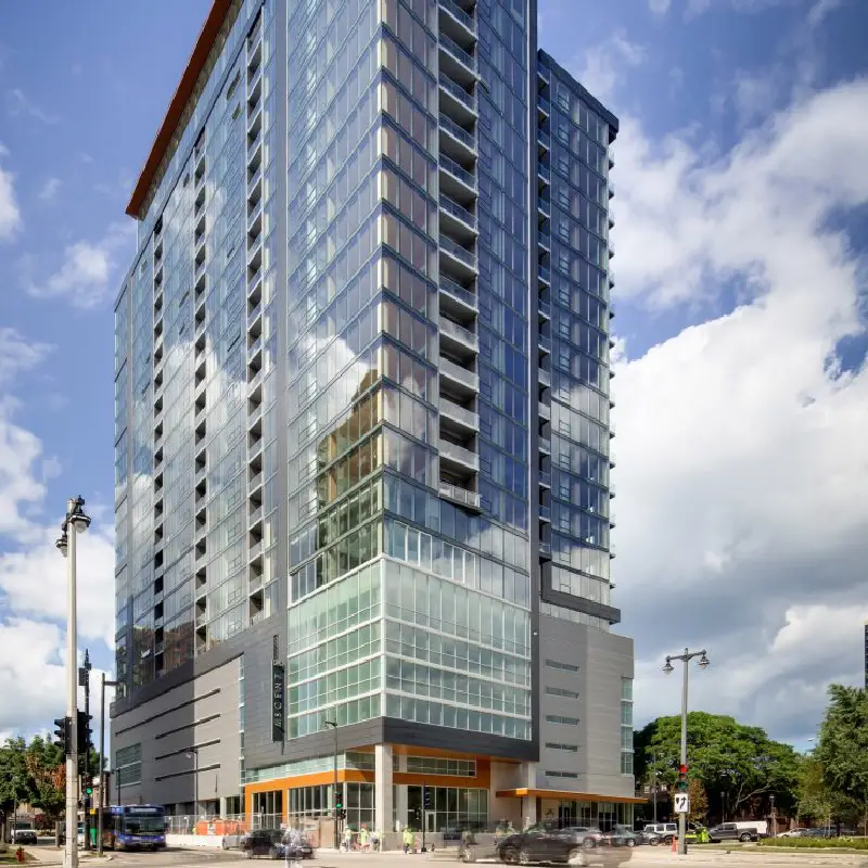 The Ascent MKE building in Milwaukee
